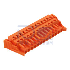 1-conductor female connector, CAGE CLAMP&reg;, 2.5 mm&sup2;, orange