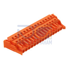1-conductor female connector, CAGE CLAMP&reg;, 2.5 mm&sup2;, orange