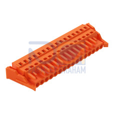 1-conductor female connector, CAGE CLAMP&reg;, 2.5 mm&sup2;, orange