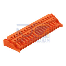 1-conductor female connector, CAGE CLAMP&reg;, 2.5 mm&sup2;, orange