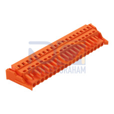 1-conductor female connector, CAGE CLAMP&reg;, 2.5 mm&sup2;, orange