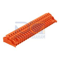 1-conductor female connector, CAGE CLAMP&reg;, 2.5 mm&sup2;, orange