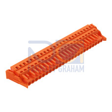1-conductor female connector, CAGE CLAMP&reg;, 2.5 mm&sup2;, orange