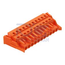 1-conductor female connector, CAGE CLAMP&reg;, 2.5 mm&sup2;, orange