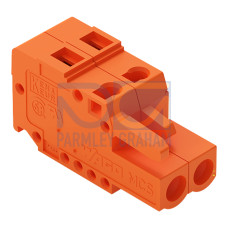 1-conductor female connector, CAGE CLAMP&reg;, 2.5 mm&sup2;, orange
