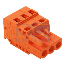 1-conductor female connector, CAGE CLAMP&reg;, 2.5 mm&sup2;, orange