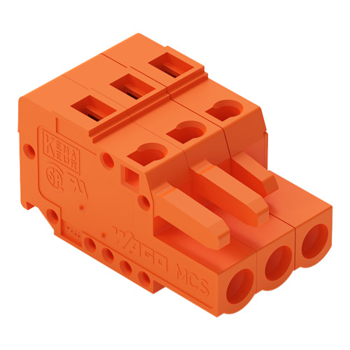1-conductor female connector, CAGE CLAMP&reg;, 2.5 mm&sup2;, orange