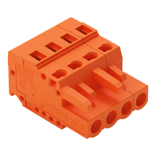 1-conductor female connector, CAGE CLAMP&reg;, 2.5 mm&sup2;, orange