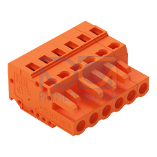 1-conductor female connector, CAGE CLAMP&reg;, 2.5 mm&sup2;, orange