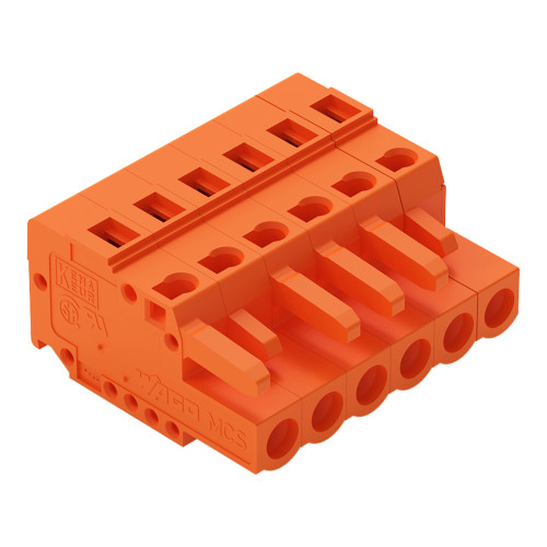 1-conductor female connector, CAGE CLAMP&reg;, 2.5 mm&sup2;, orange