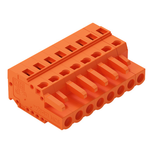 1-conductor female connector, CAGE CLAMP&reg;, 2.5 mm&sup2;, orange