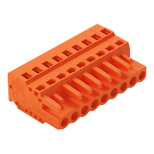 1-conductor female connector, CAGE CLAMP&reg;, 2.5 mm&sup2;, orange