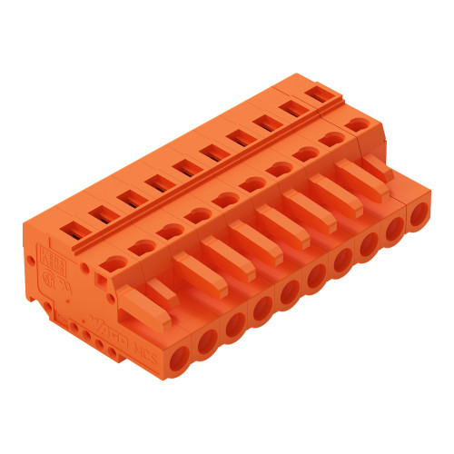 1-conductor female connector, CAGE CLAMP&reg;, 2.5 mm&sup2;, orange