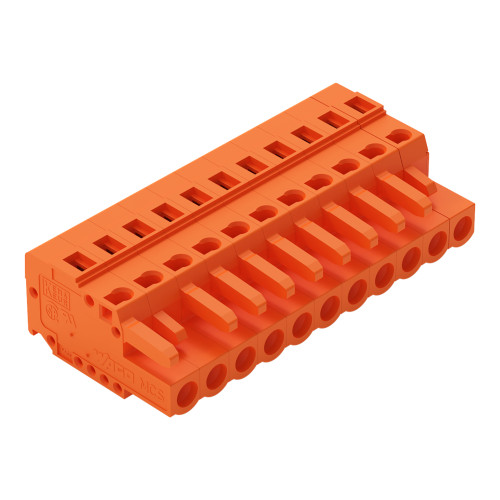 1-conductor female connector, CAGE CLAMP&reg;, 2.5 mm&sup2;, orange