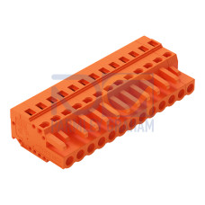 1-conductor female connector, CAGE CLAMP&reg;, 2.5 mm&sup2;, orange