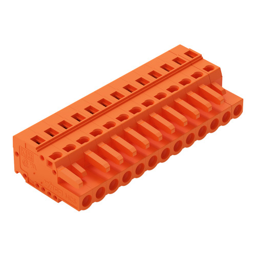 1-conductor female connector, CAGE CLAMP&reg;, 2.5 mm&sup2;, orange