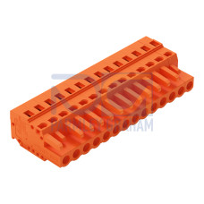 1-conductor female connector, CAGE CLAMP&reg;, 2.5 mm&sup2;, orange