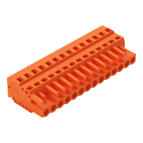 1-conductor female connector, CAGE CLAMP&reg;, 2.5 mm&sup2;, orange