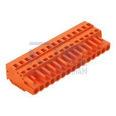 1-conductor female connector, CAGE CLAMP&reg;, 2.5 mm&sup2;, orange