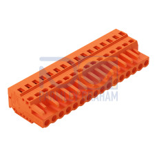 1-conductor female connector, CAGE CLAMP&reg;, 2.5 mm&sup2;, orange