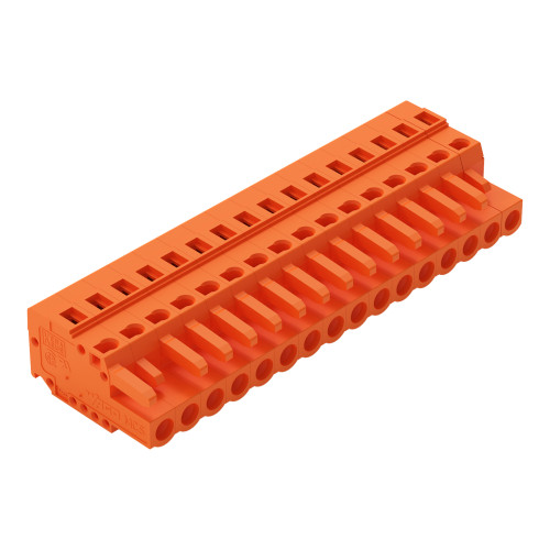 1-conductor female connector, CAGE CLAMP&reg;, 2.5 mm&sup2;, orange