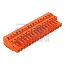 1-conductor female connector, CAGE CLAMP&reg;, 2.5 mm&sup2;, orange