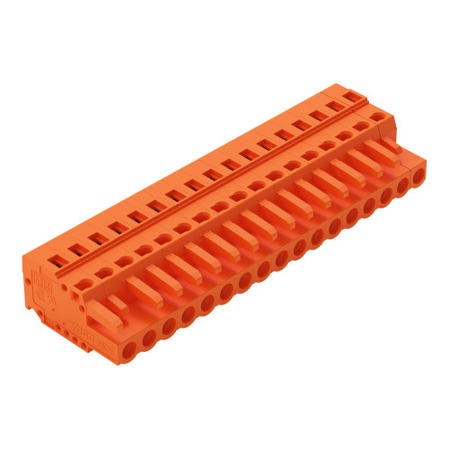 1-conductor female connector, CAGE CLAMP&reg;, 2.5 mm&sup2;, orange