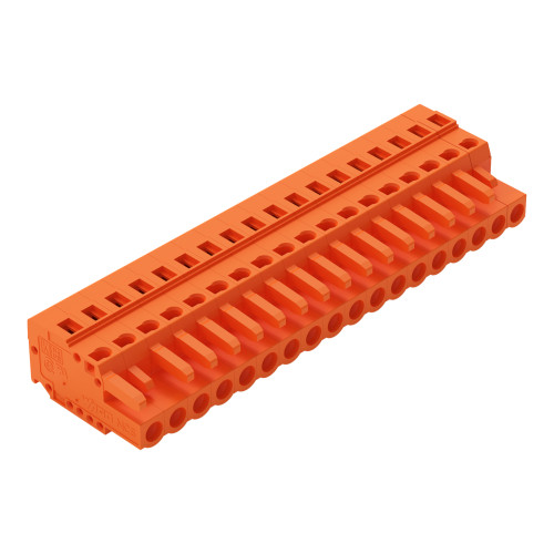 1-conductor female connector, CAGE CLAMP&reg;, 2.5 mm&sup2;, orange