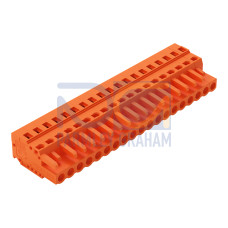 1-conductor female connector, CAGE CLAMP&reg;, 2.5 mm&sup2;, orange