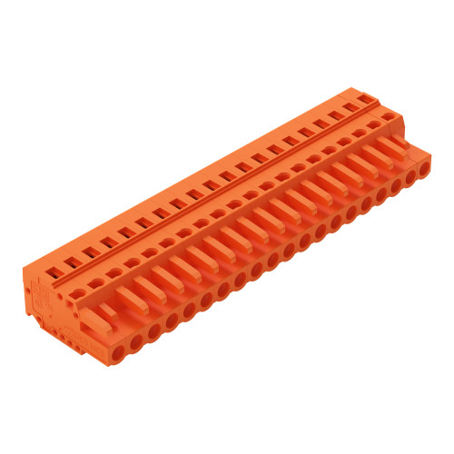 1-conductor female connector, CAGE CLAMP&reg;, 2.5 mm&sup2;, orange