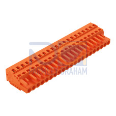 1-conductor female connector, CAGE CLAMP&reg;, 2.5 mm&sup2;, orange