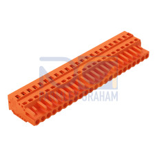 1-conductor female connector, CAGE CLAMP&reg;, 2.5 mm&sup2;, orange