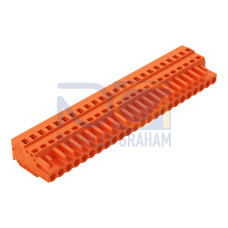 1-conductor female connector, CAGE CLAMP&reg;, 2.5 mm&sup2;, orange