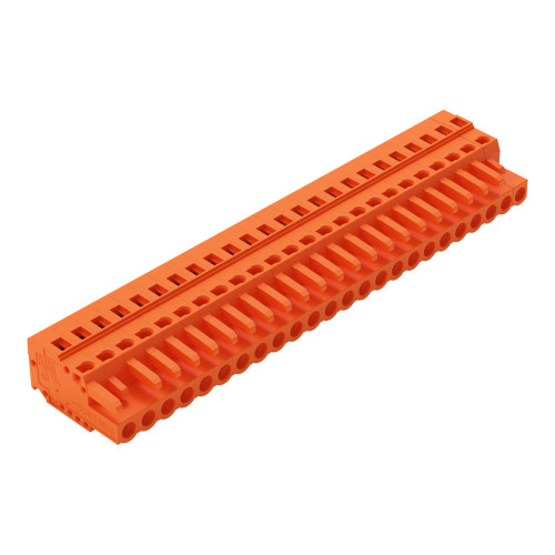 1-conductor female connector, CAGE CLAMP&reg;, 2.5 mm&sup2;, orange