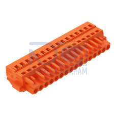 1-conductor female connector, CAGE CLAMP&reg;, 2.5 mm&sup2;, orange