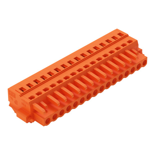 1-conductor female connector, CAGE CLAMP&reg;, 2.5 mm&sup2;, orange
