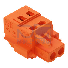 1-conductor female connector, CAGE CLAMP&reg;, 2.5 mm&sup2;, orange