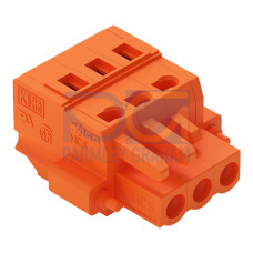 1-conductor female connector, CAGE CLAMP&reg;, 2.5 mm&sup2;, orange