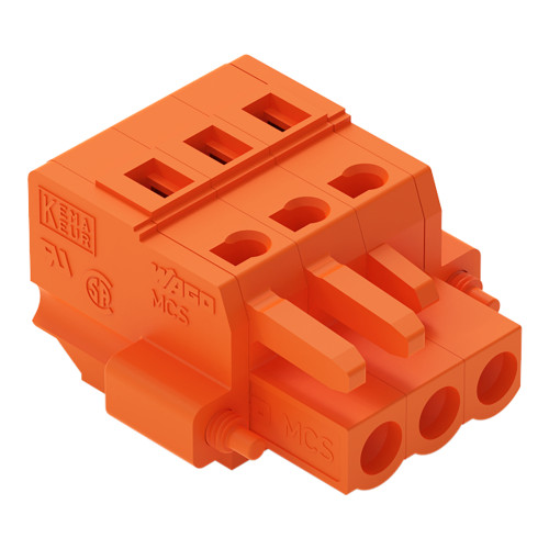 1-conductor female connector, CAGE CLAMP&reg;, 2.5 mm&sup2;, orange