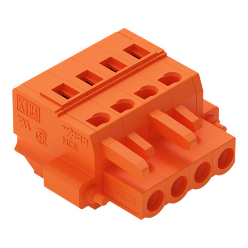 1-conductor female connector, CAGE CLAMP&reg;, 2.5 mm&sup2;, orange