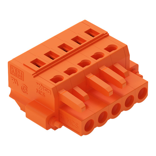 1-conductor female connector, CAGE CLAMP&reg;, 2.5 mm&sup2;, orange