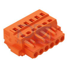 1-conductor female connector, CAGE CLAMP&reg;, 2.5 mm&sup2;, orange