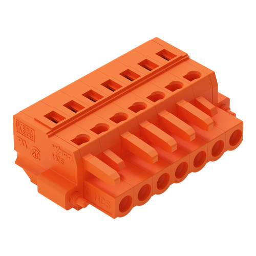 1-conductor female connector, CAGE CLAMP&reg;, 2.5 mm&sup2;, orange