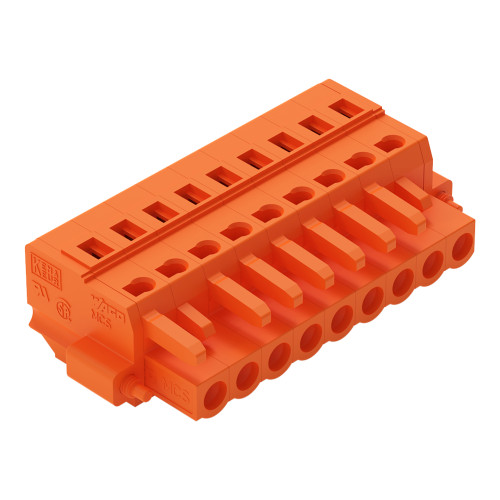 1-conductor female connector, CAGE CLAMP&reg;, 2.5 mm&sup2;, orange