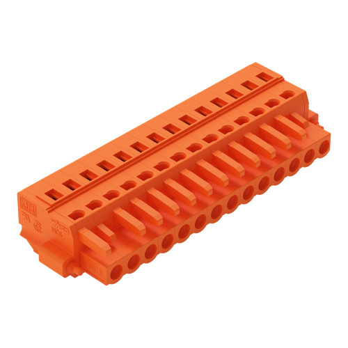 1-conductor female connector, CAGE CLAMP&reg;, 2.5 mm&sup2;, orange