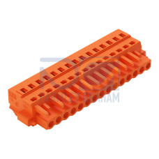 1-conductor female connector, CAGE CLAMP&reg;, 2.5 mm&sup2;, orange