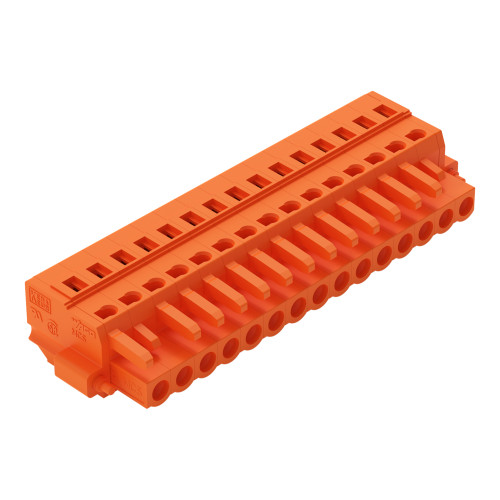 1-conductor female connector, CAGE CLAMP&reg;, 2.5 mm&sup2;, orange