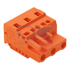 1-conductor female connector, CAGE CLAMP&reg;, 2.5 mm&sup2;, orange