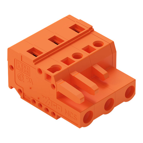 1-conductor female connector, CAGE CLAMP&reg;, 2.5 mm&sup2;, orange