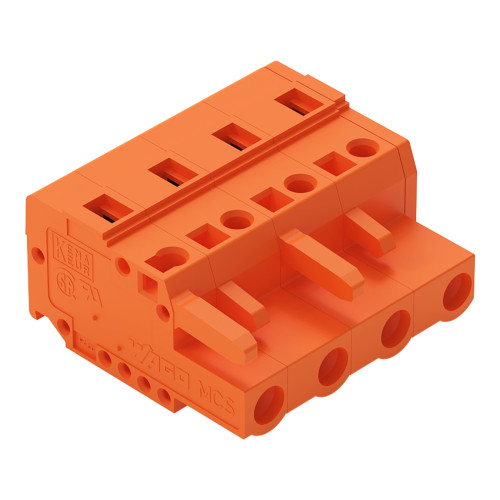 1-conductor female connector, CAGE CLAMP&reg;, 2.5 mm&sup2;, orange